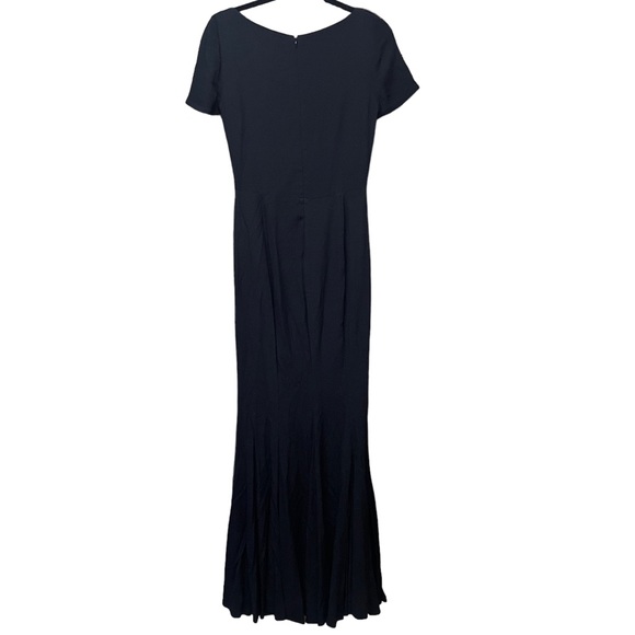 Reformation Sweetheart V-Neck Short Sleeve Black Maxi Formal Dress Size 6 - Picture 4 of 8